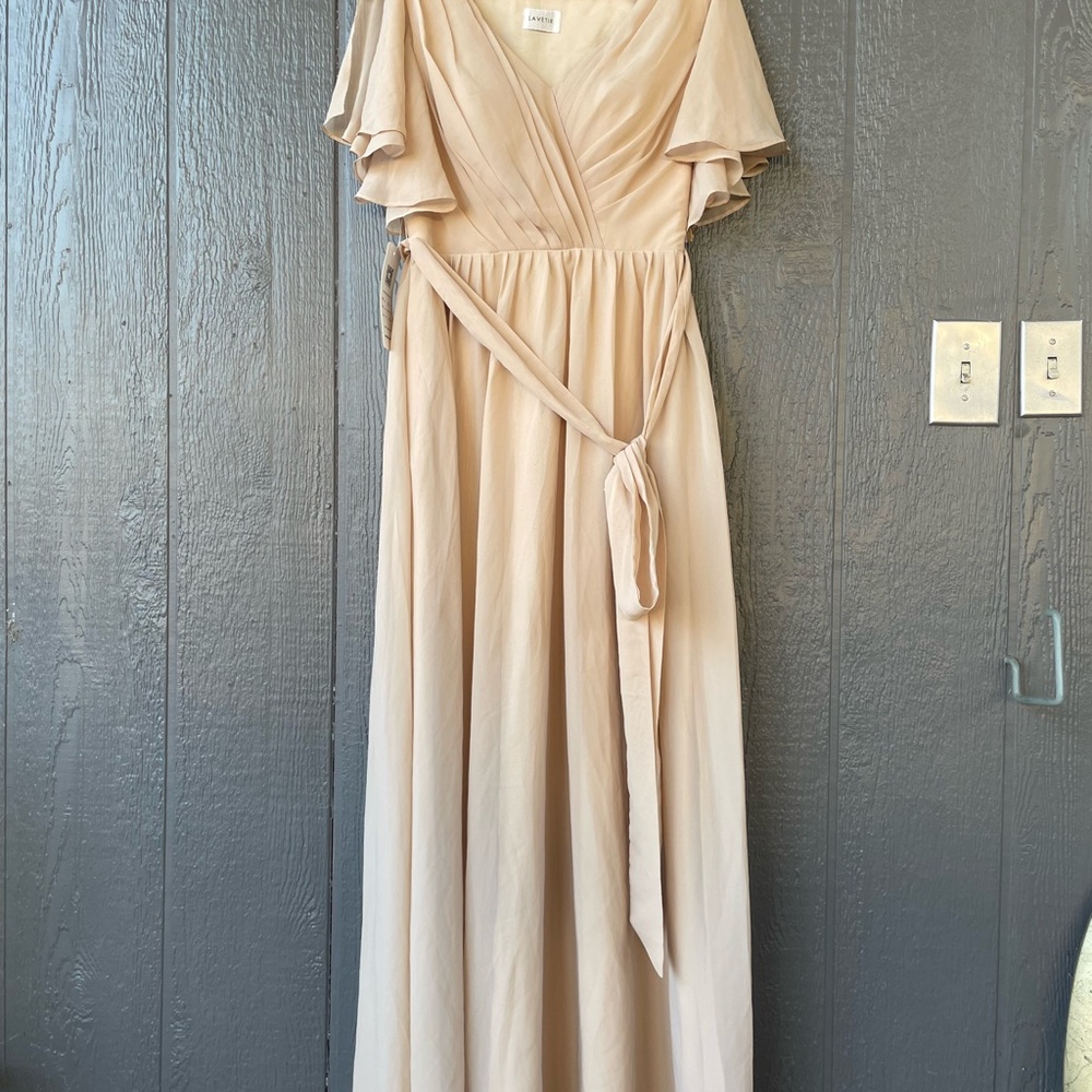 Chic Cream Maxi Wrap Dress